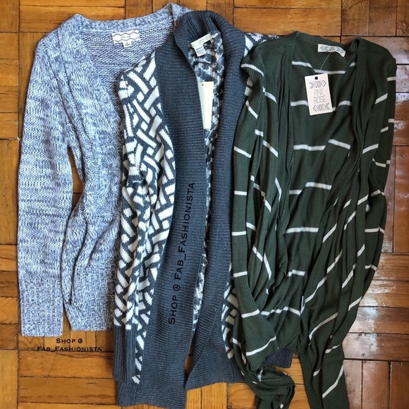 Knit Sweater cardigan fall bundle - Picture 1 of 17